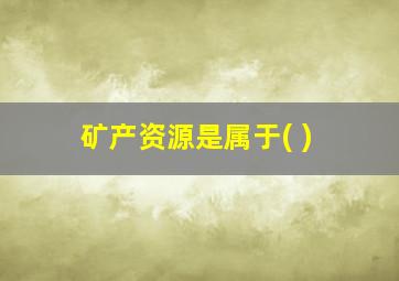 矿产资源是属于( )